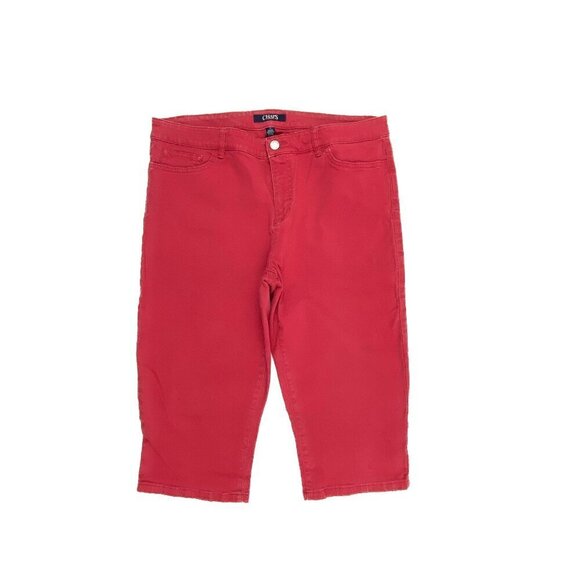 Chaps Capri Women's size 12 Red Denim jeans - Picture 1 of 4